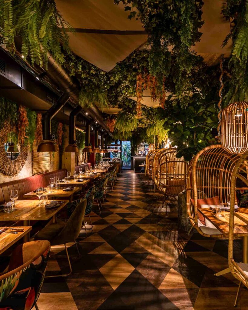 Restaurant area at Carnal in Barcelona