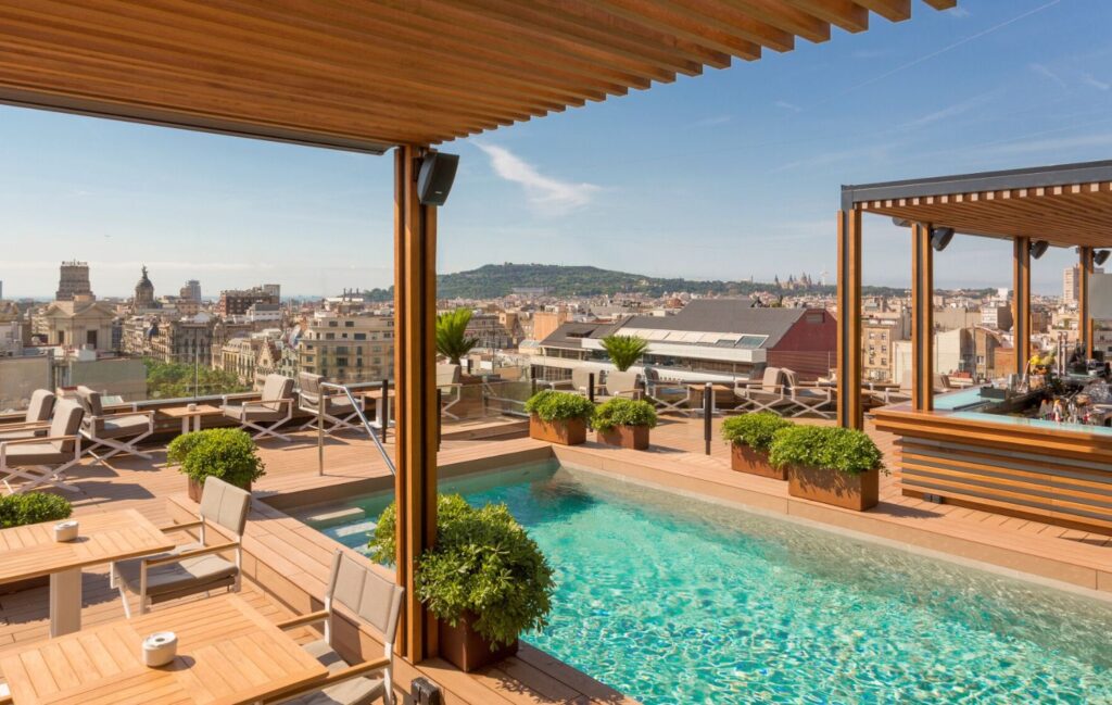 Rooftop at Majestic Hotel Barcelona