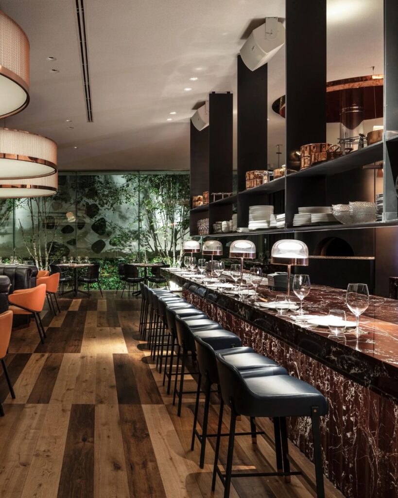 Restaurant area at Mr Porter in Barcelona